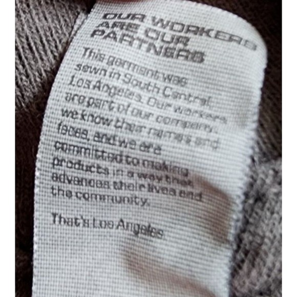 Village T-Shirt Love and Death Gray by Los Angeles Apparel Plus Size 2XL - Picture 6 of 6